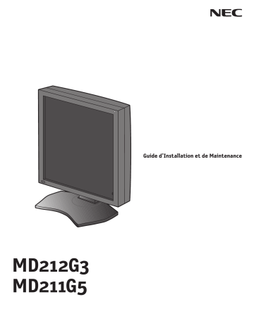 Manuel du propriétaire | NEC MD211G5 Manuel utilisateur | Fixfr