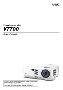 NEC VT700 Manuel utilisateur