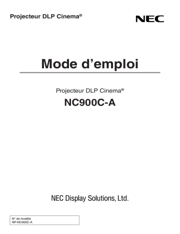 Manuel du propriétaire | NEC NC900C Manuel utilisateur | Fixfr