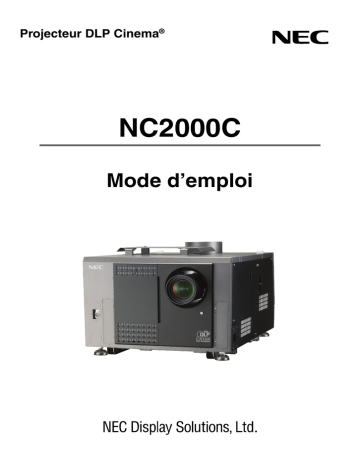 Manuel du propriétaire | NEC NC2000C Manuel utilisateur | Fixfr