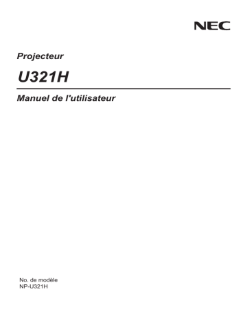 Manuel du propriétaire | NEC U321Hi (Multi-Pen) Manuel utilisateur | Fixfr