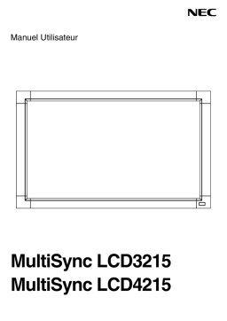 NEC MultiSync® LCD4615 Manuel utilisateur