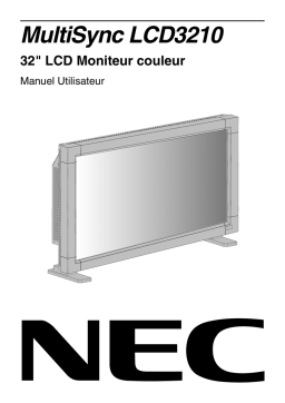 NEC MultiSync® LCD3210 Manuel utilisateur