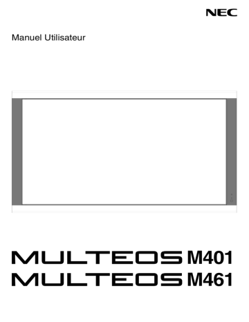 Manuel du propriétaire | NEC Multeos M401 Manuel utilisateur | Fixfr
