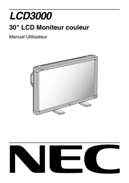 NEC NEC LCD3000 Manuel utilisateur