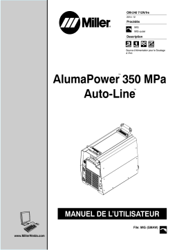 Miller ALUMAPOWER 350 MPA AUTO-LINE Manuel utilisateur