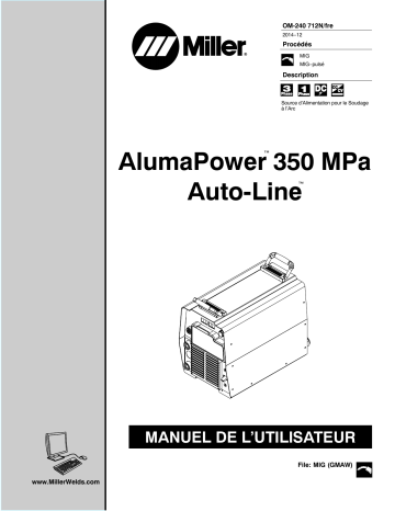 MF034329U | Manuel du propriétaire | Miller ALUMAPOWER 350 MPA AUTO-LINE Manuel utilisateur | Fixfr