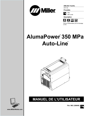 MD122320U | Manuel du propriétaire | Miller ALUMAPOWER 350 MPA AUTO-LINE Manuel utilisateur | Fixfr