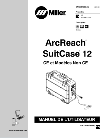 MJ343004V | Manuel du propriétaire | Miller ARCREACH SUITCASE 12 Manuel utilisateur | Fixfr