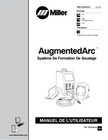 MJ155010D | Manuel du propriétaire | Miller AUGMENTED ARC WELDING TRAINING SYSTEM Manuel utilisateur | Fixfr