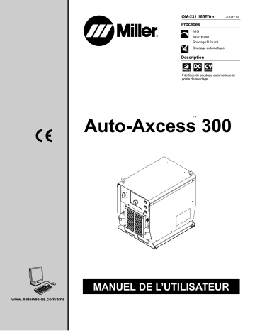 LJ460625U | Manuel du propriétaire | Miller AUTO-AXCESS 300 CE Manuel utilisateur | Fixfr