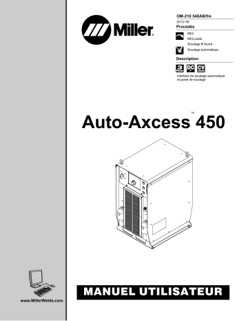 MC290547U | Manuel du propriétaire | Miller AUTO-AXCESS 450 Manuel utilisateur | Fixfr