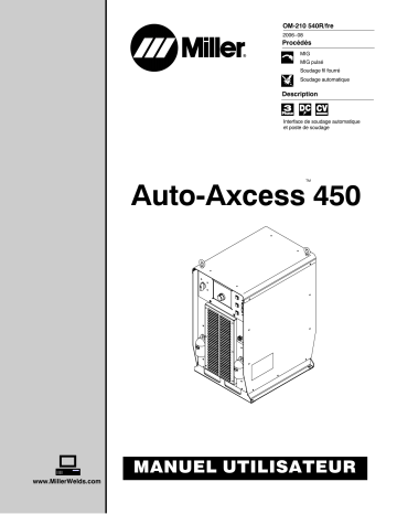 LG380012U | Manuel du propriétaire | Miller AUTO-AXCESS 450 Manuel utilisateur | Fixfr
