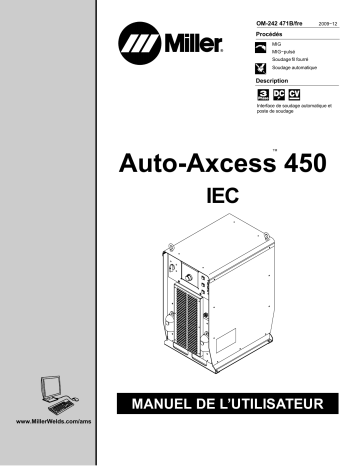 MA020784U | Manuel du propriétaire | Miller AUTO-AXCESS 450 IEC Manuel utilisateur | Fixfr