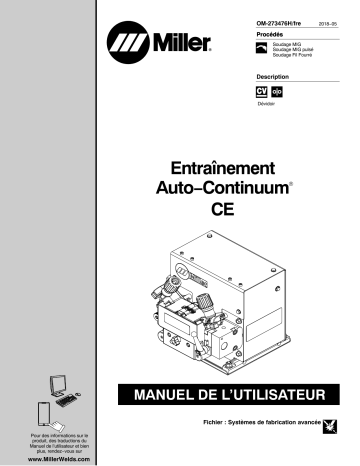 MJ260657C | Manuel du propriétaire | Miller AUTO-CONTINUUM DRIVE Manuel utilisateur | Fixfr