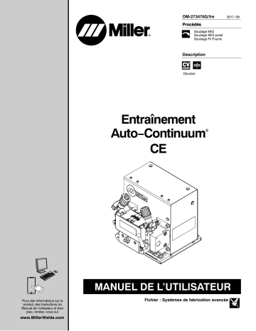 MH490511C | Manuel du propriétaire | Miller AUTO-CONTINUUM DRIVE Manuel utilisateur | Fixfr