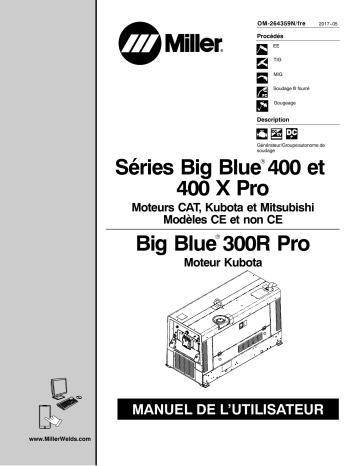 MH210909R | Manuel du propriétaire | Miller BIG BLUE 300R PRO Manuel utilisateur | Fixfr