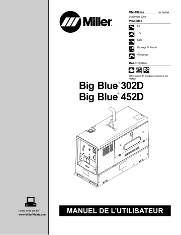 LC635795 | Manuel du propriétaire | Miller BIG BLUE 452D (DEUTZ) Manuel utilisateur | Fixfr
