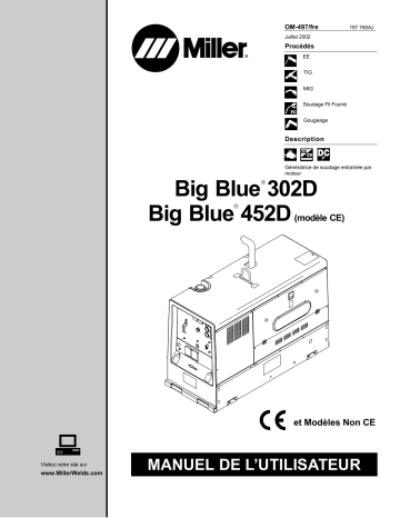 LC019843 | Manuel du propriétaire | Miller BIG BLUE 452D (DEUTZ) Manuel utilisateur | Fixfr