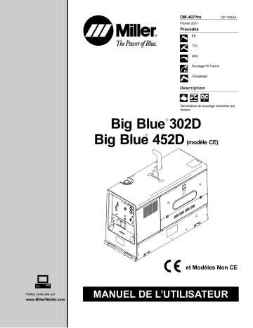 LB066280 | Manuel du propriétaire | Miller BIG BLUE 452D (DEUTZ) Manuel utilisateur | Fixfr