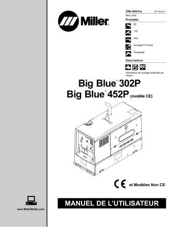 LE041739 | Manuel du propriétaire | Miller BIG BLUE 452P (PERKINS) Manuel utilisateur | Fixfr