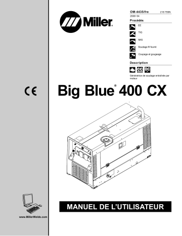 LJ120251E | Manuel du propriétaire | Miller BIG BLUE 400 CX CE Manuel utilisateur | Fixfr