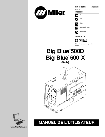 MD440024E | Manuel du propriétaire | Miller BIG BLUE 600 X (DEUTZ) Manuel utilisateur | Fixfr