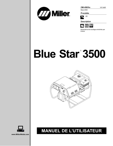 LC614785 | Manuel du propriétaire | Miller BLUE STAR 3500 HONDA Manuel utilisateur | Fixfr