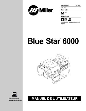 LC552237 | Manuel du propriétaire | Miller BLUE STAR 6000 KOHLER Manuel utilisateur | Fixfr
