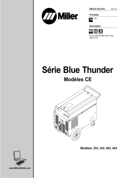 Miller BLUE THUNDER 253/343/403/443 CE Manuel utilisateur