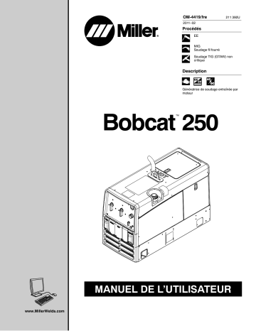 MB020669H | Manuel du propriétaire | Miller BOBCAT 250 (KOHLER) (REAR ENGINE) Manuel utilisateur | Fixfr
