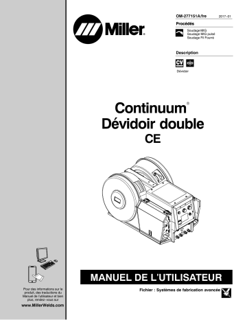 MH340631C | Manuel du propriétaire | Miller CONTINUUM DUAL WIRE FEEDER CE Manuel utilisateur | Fixfr