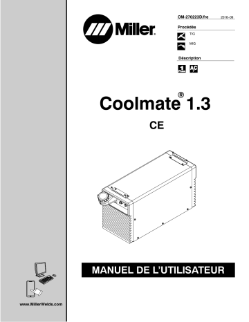 MG393613D | Manuel du propriétaire | Miller COOLMATE 1.3 CE (EXPORT) Manuel utilisateur | Fixfr