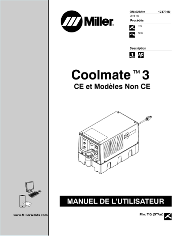 MJ490713L | Manuel du propriétaire | Miller COOLMATE 3 Manuel utilisateur | Fixfr