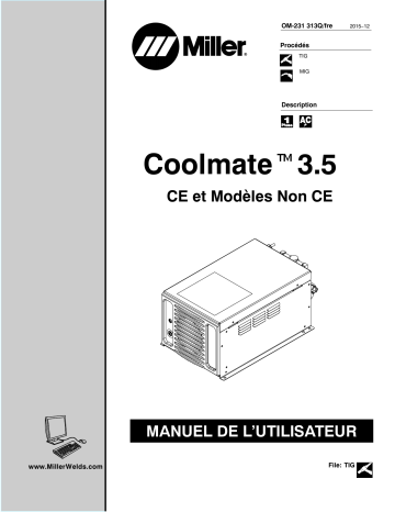 MG050034L | Manuel du propriétaire | Miller COOLMATE 3.5 Manuel utilisateur | Fixfr