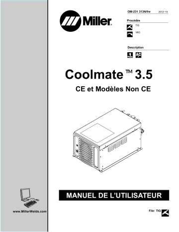 MC500125J | Manuel du propriétaire | Miller COOLMATE 3.5 Manuel utilisateur | Fixfr