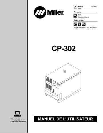 LC618822 | Manuel du propriétaire | Miller CP-302 Manuel utilisateur | Fixfr