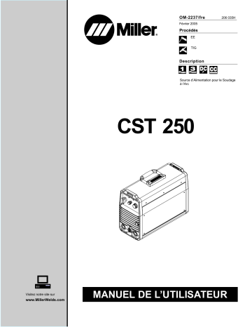 LC499598 | Manuel du propriétaire | Miller CST 250 Manuel utilisateur | Fixfr