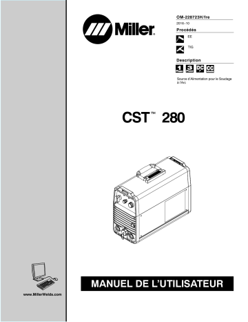MG480073G | Manuel du propriétaire | Miller CST 280 (FRENCH MODEL - 907244013) Manuel utilisateur | Fixfr