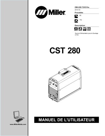 MA160021G | Manuel du propriétaire | Miller CST 280 (FRENCH MODEL - 907244013) Manuel utilisateur | Fixfr