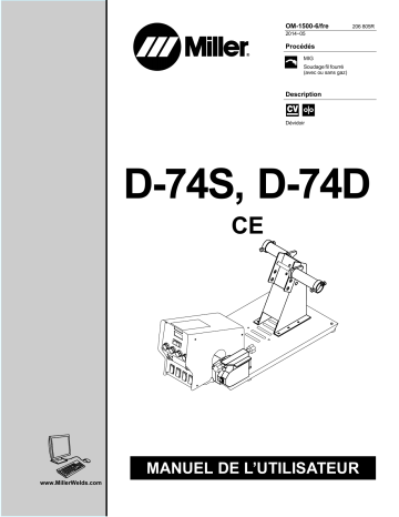 ME225013U | Manuel du propriétaire | Miller D-74D CE Manuel utilisateur | Fixfr