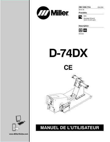 MG315048U | Manuel du propriétaire | Miller D-74DX CE Manuel utilisateur | Fixfr