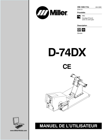 MG115018V | Manuel du propriétaire | Miller D-74DX CE Manuel utilisateur | Fixfr