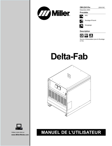 LE141566 | Manuel du propriétaire | Miller DELTA-FAB Manuel utilisateur | Fixfr