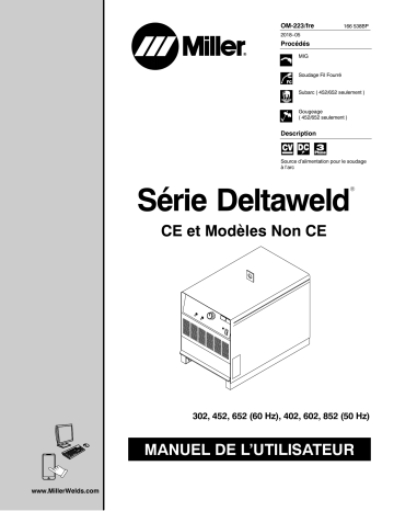 MJ280145C | Manuel du propriétaire | Miller DELTAWELD 852 Manuel utilisateur | Fixfr