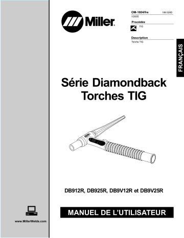 LF090160M | Manuel du propriétaire | Miller DIAMONDBACK TIG TORCHES MODELS 9 AND 9V Manuel utilisateur | Fixfr