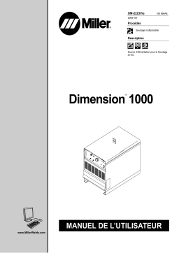 Miller DIMENSION 1000 Manuel utilisateur