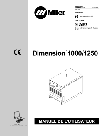 LH200360C | Manuel du propriétaire | Miller DIMENSION 1250 CE Manuel utilisateur | Fixfr