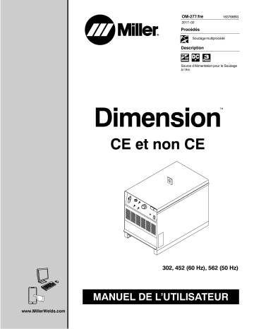 MH090020C | Manuel du propriétaire | Miller DIMENSION 452 Manuel utilisateur | Fixfr