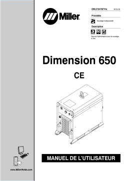 Miller DIMENSION 650 CE Manuel utilisateur